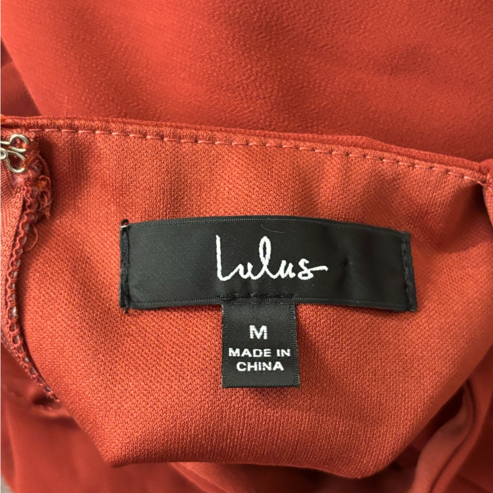 Lulu's Vibrant Rust Dress - Picture 4 of 4